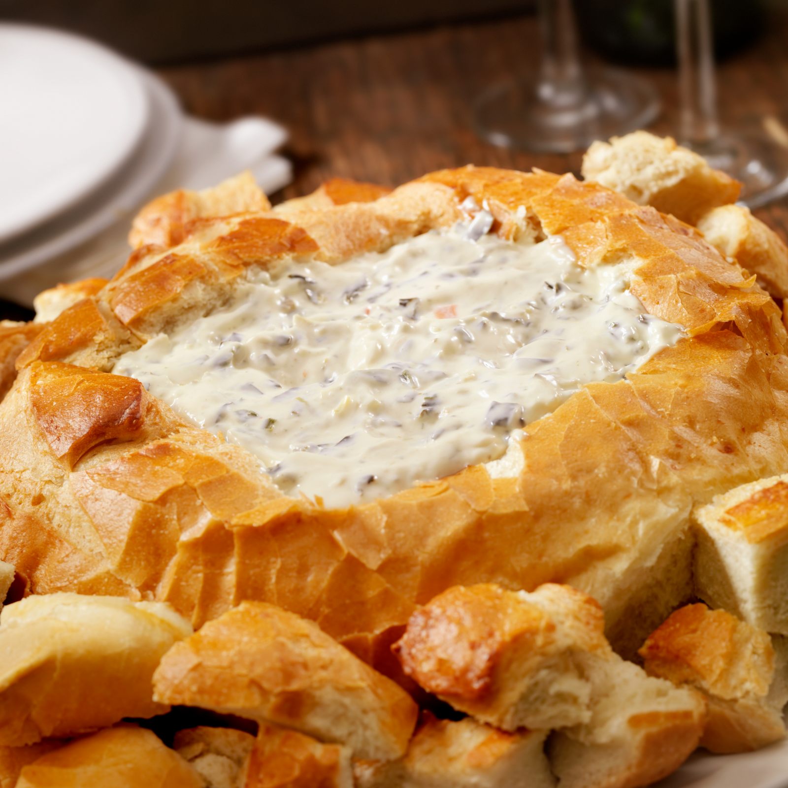 Bushfood Cob Loaf with Wattleseed and Native Spinach Dip