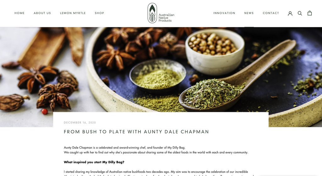 Australian Native Products: Sharing the oldest foods in the world with each and every community.