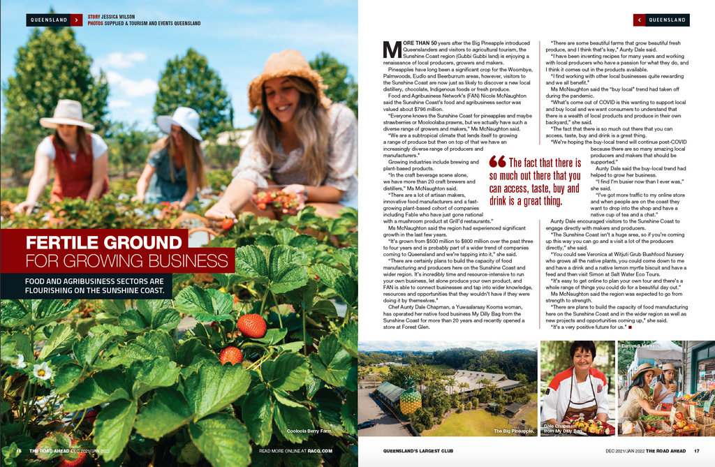 Aunty Dale featured in RACQ Open Road Magazine