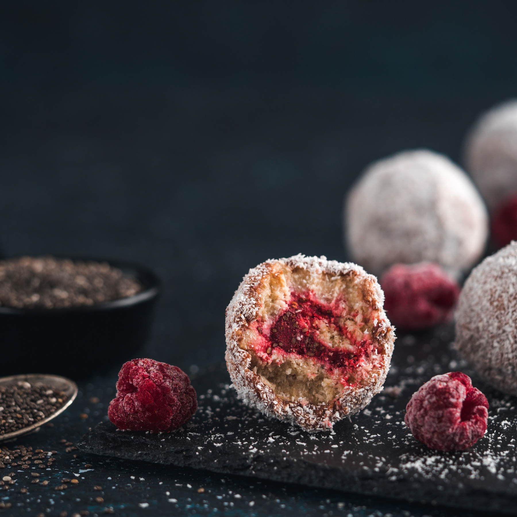 
                  Native Davidson Plum and Macadamia Bliss Balls
                