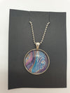 Hand Painted Sterling Silver Necklace