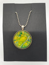 Hand Painted Sterling Silver Necklace