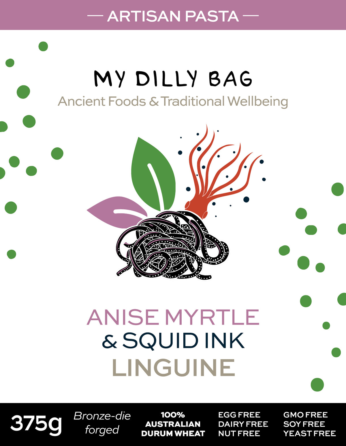 Anise Myrtle &amp; Squid Ink Linguini