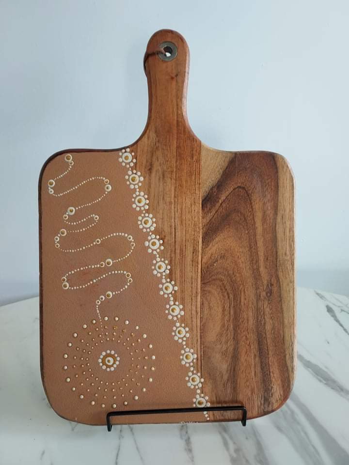Hand Painted Rectangle Serving Board